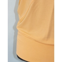 Bluzka kimono z krótkim rękawkiem i dekoltem łódka - morelowa